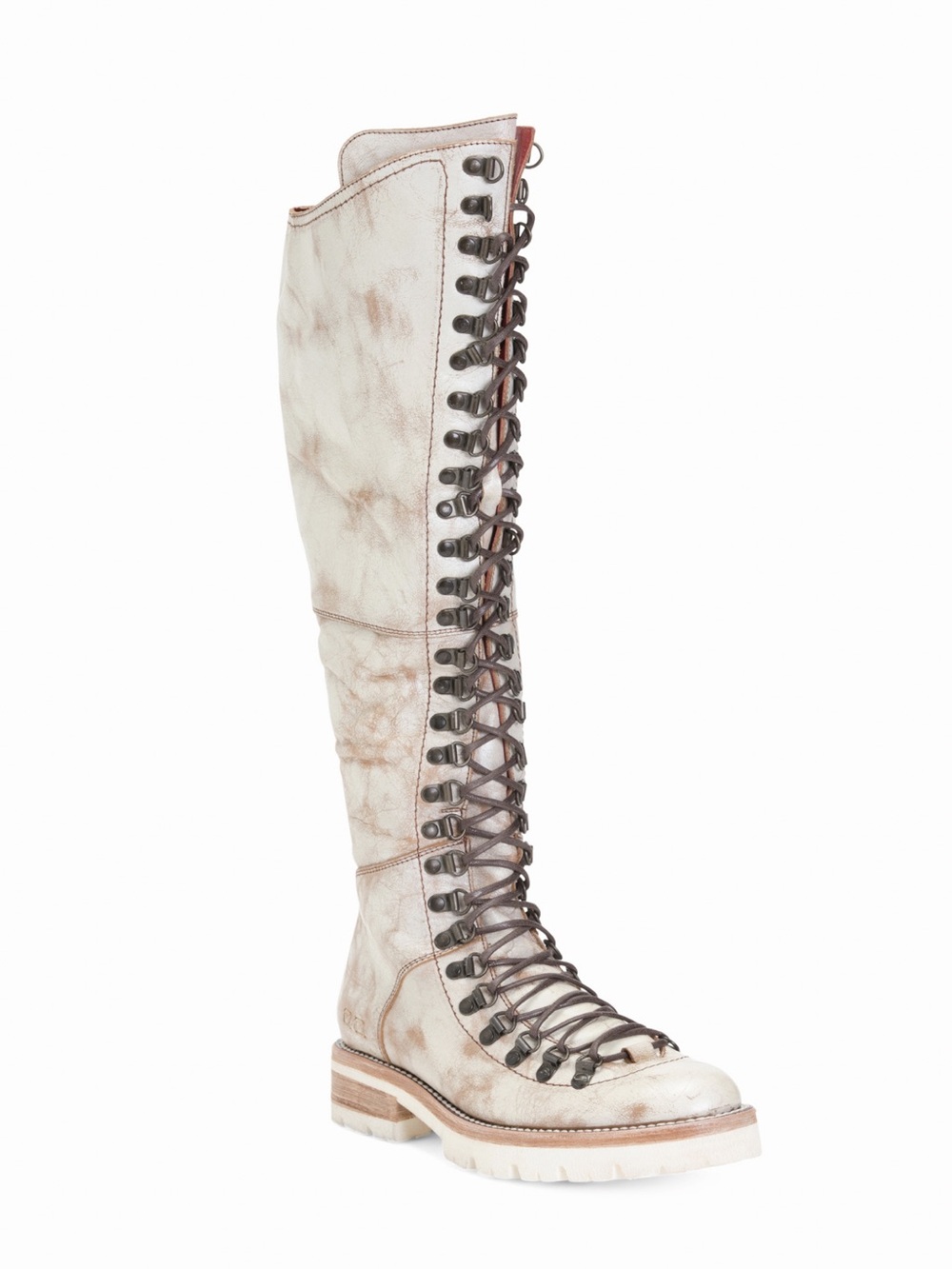 NIB BED STU LUSTROUS NECTAR LUX Lace Up Boots Tall Boots
